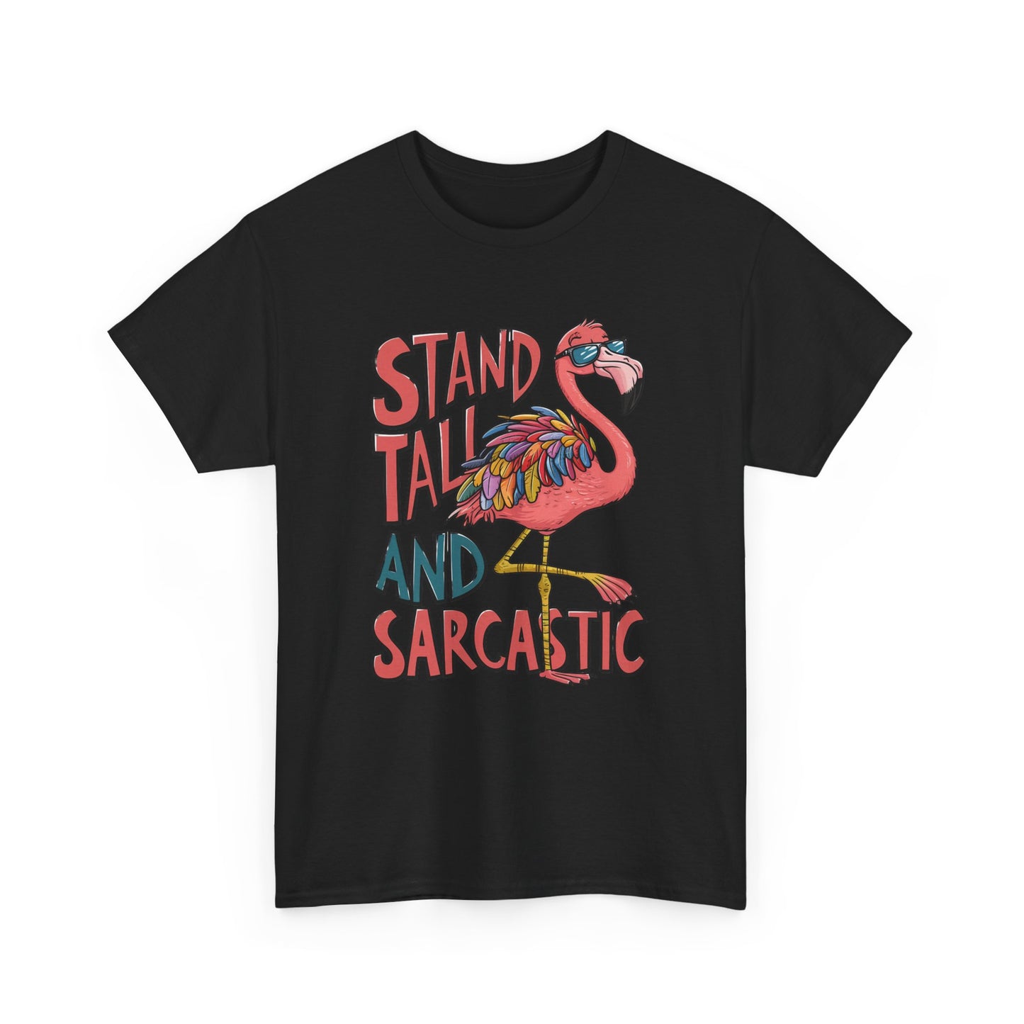 Sarcastic Flamingo Unisex Heavy Cotton Tee