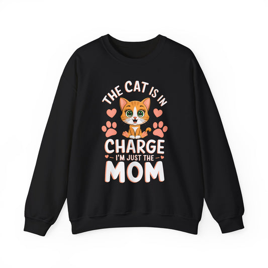 The Cat Is In Charge Funny Cat Sweatshirt