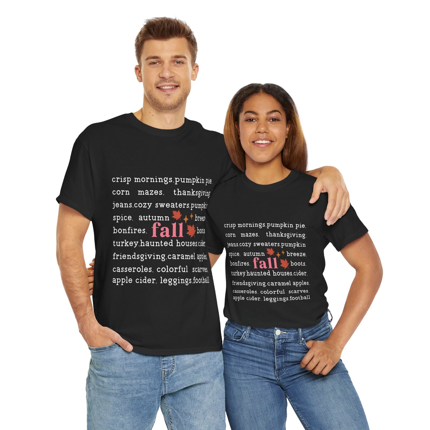 Fall Favorites White Lettering Unisex Heavy Cotton Tee