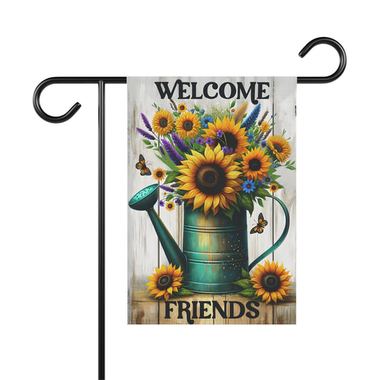 Sunflower Welcome Friends Garden & House Banner - Style 1