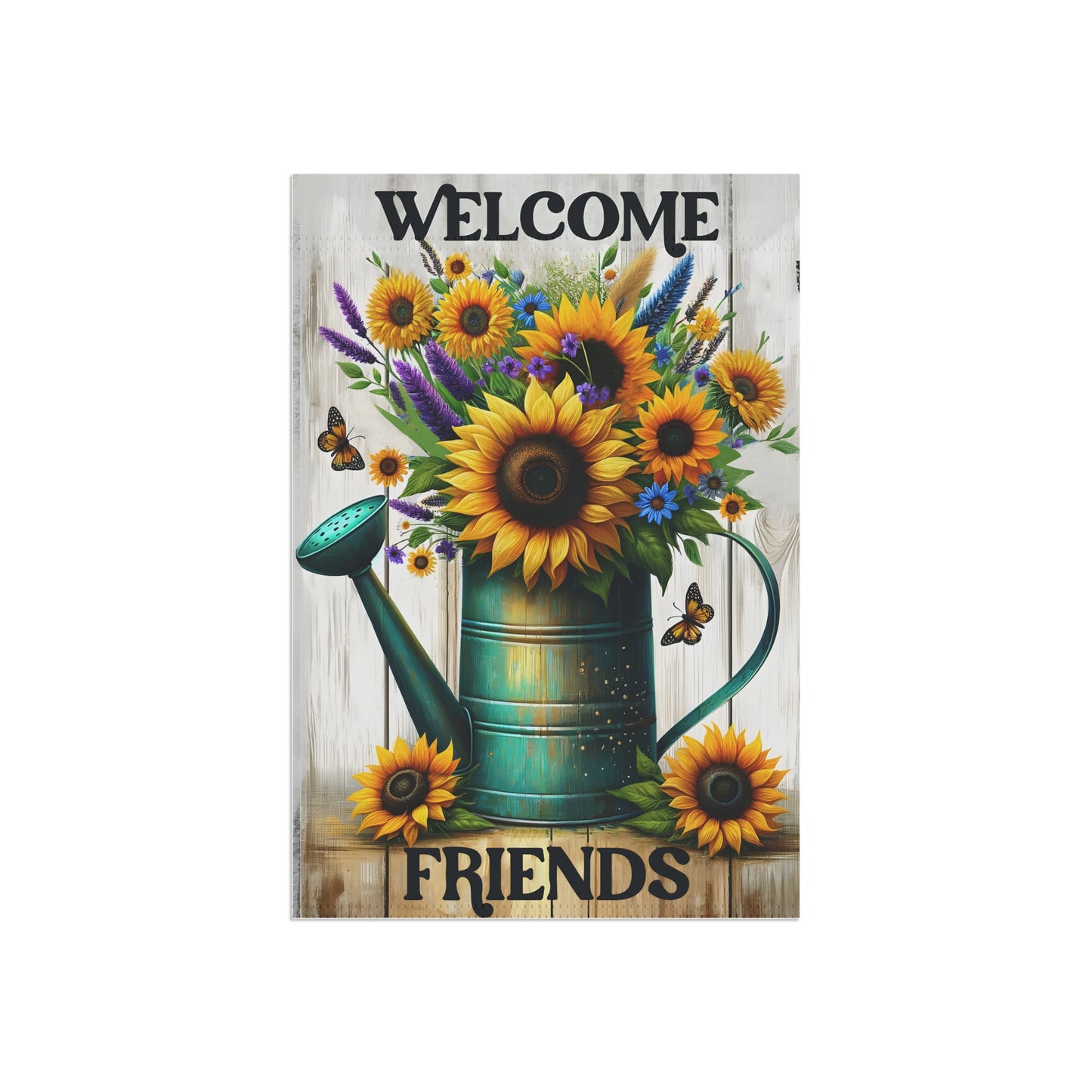 Sunflower Welcome Friends Garden & House Banner - Style 1