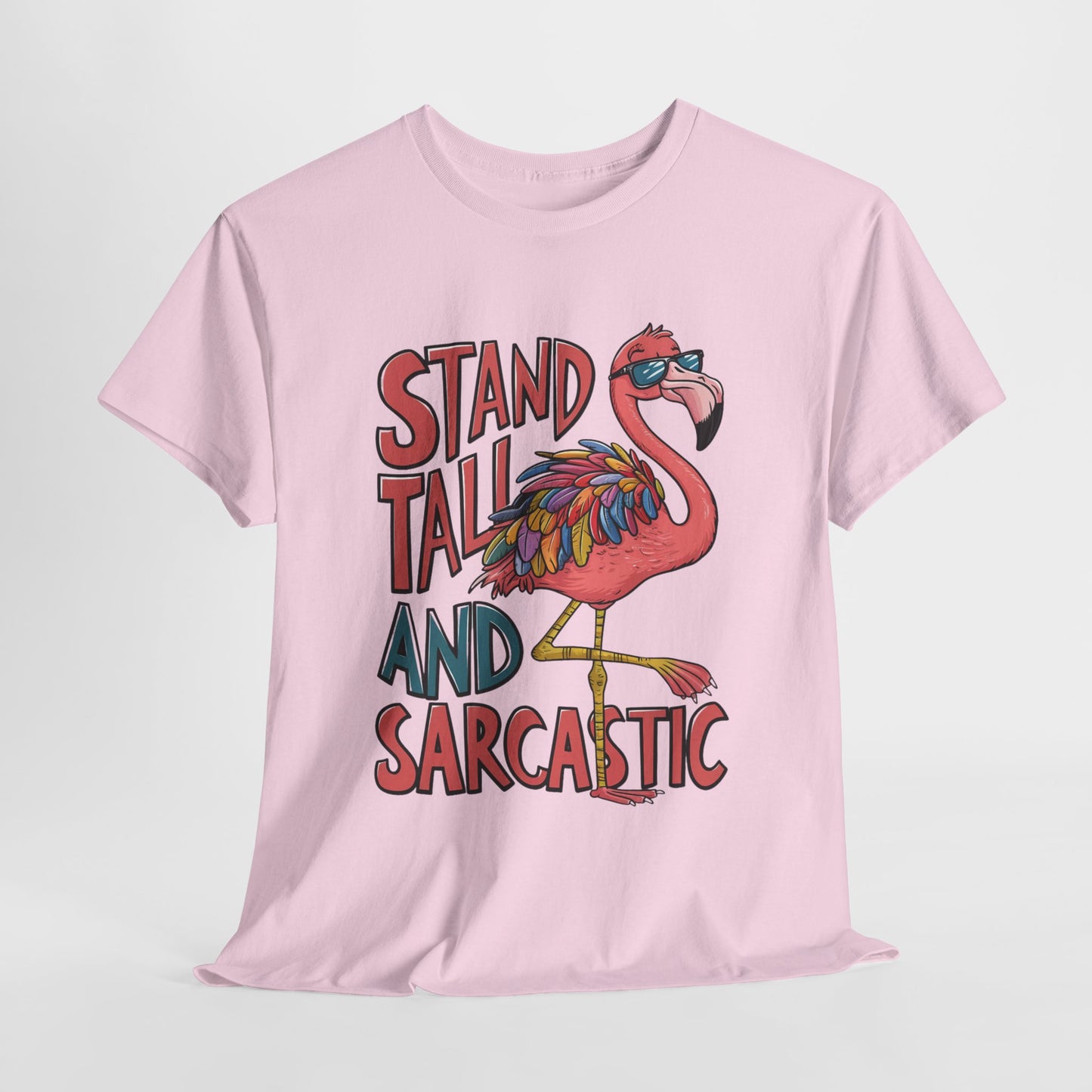 Sarcastic Flamingo Unisex Heavy Cotton Tee