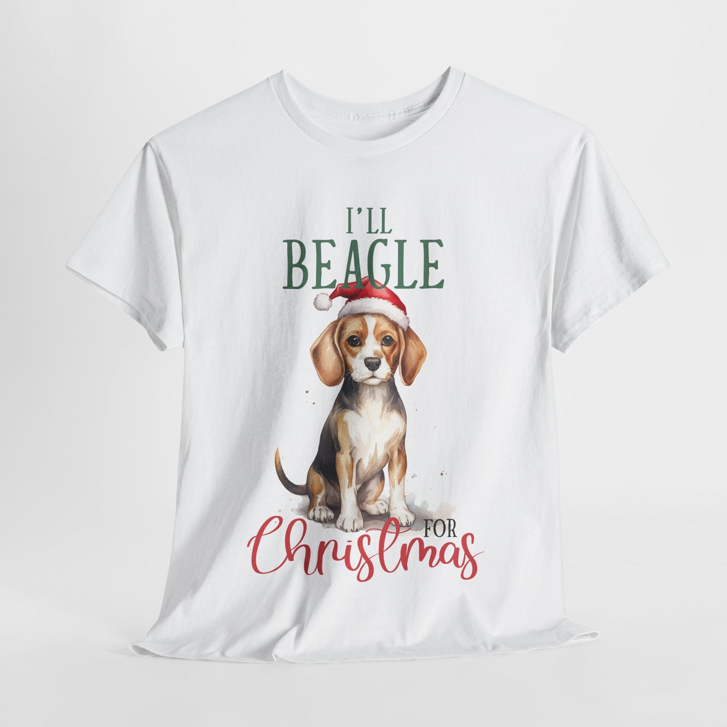 Christmas Beagle Heavy Cotton Tee