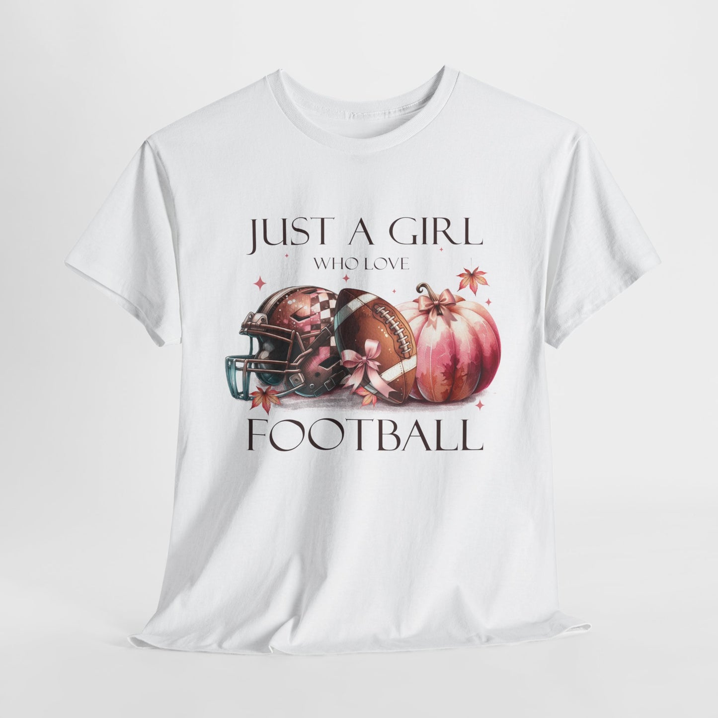 Just A Girl Who Loves Football Unisex Heavy Cotton Tee