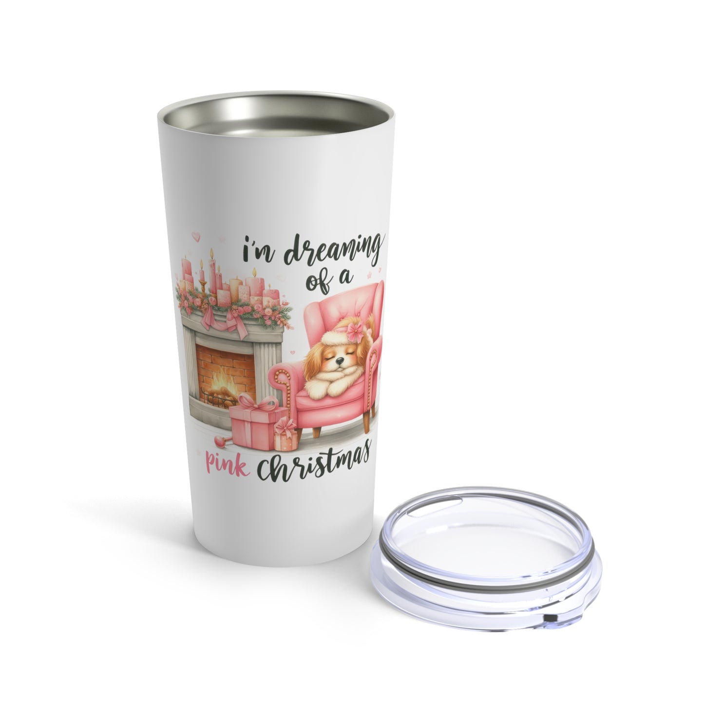 Dreaming Of A Pink Christmas Tumbler 20oz