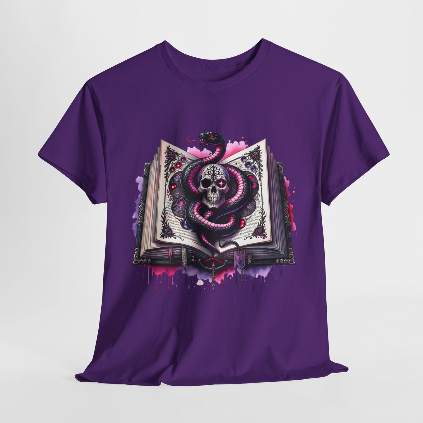 Gothic Skulls and Roses 4 Heavy Cotton Tee