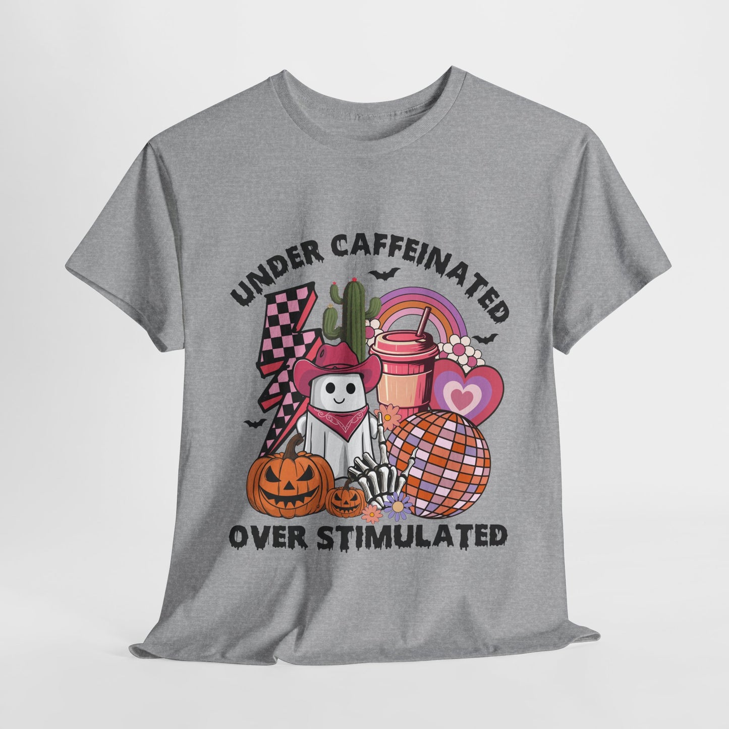 Under Caffeinated Funny Coffee Heavy Cotton Tee