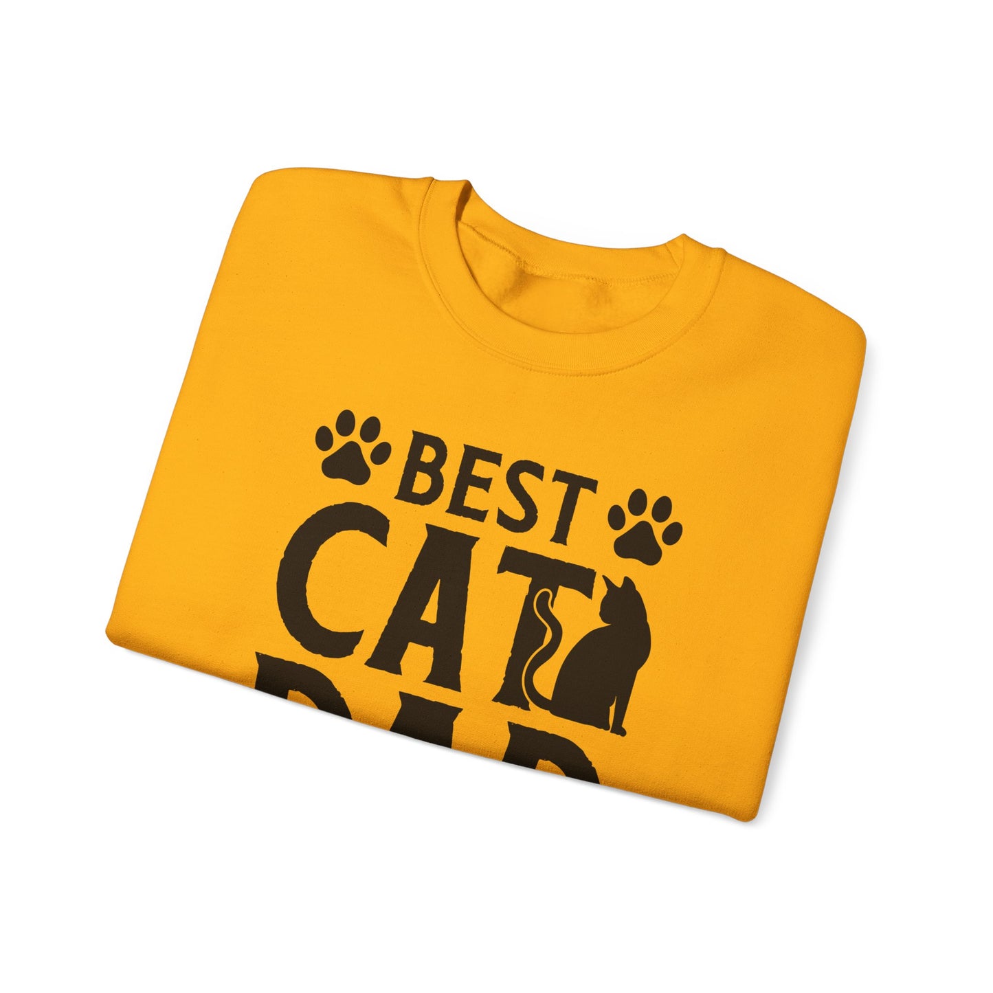 Best Cat Dad Ever Black Lettering Sweatshirt