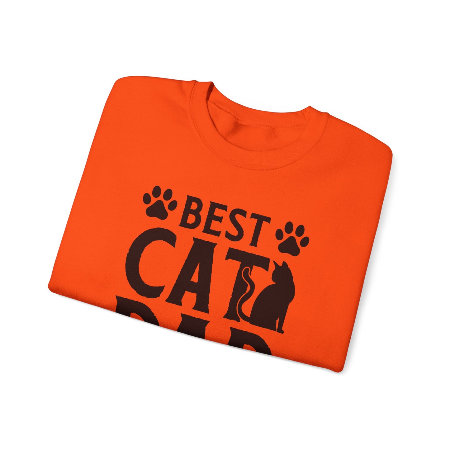 Best Cat Dad Ever Black Lettering Sweatshirt