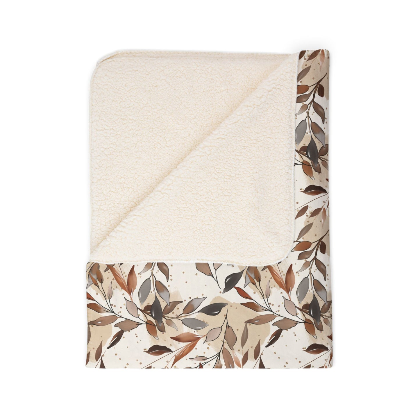 Autumn Leaves 4 Fleece Sherpa Blanket