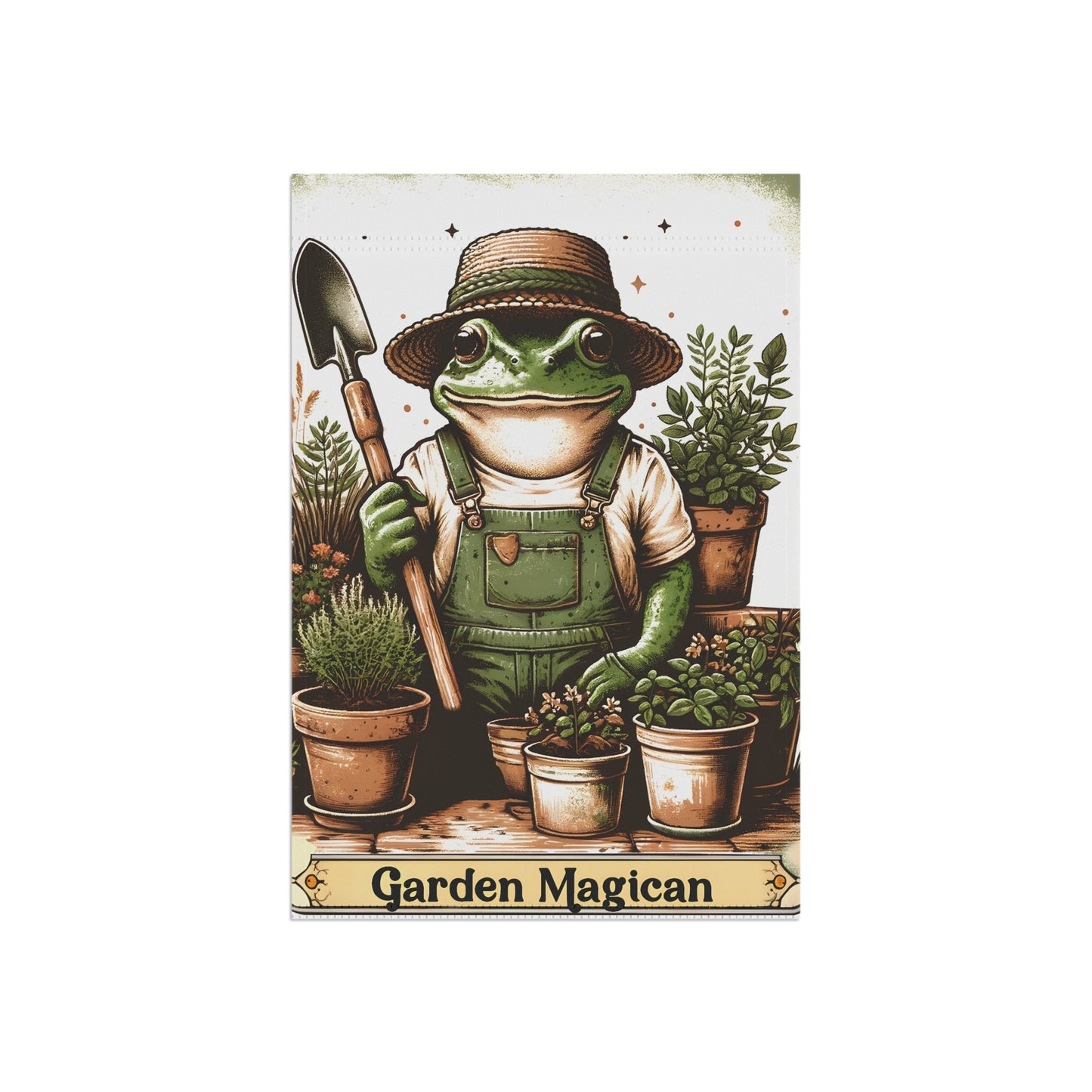 Frog Garden Magician Garden & House Banner - Style 2