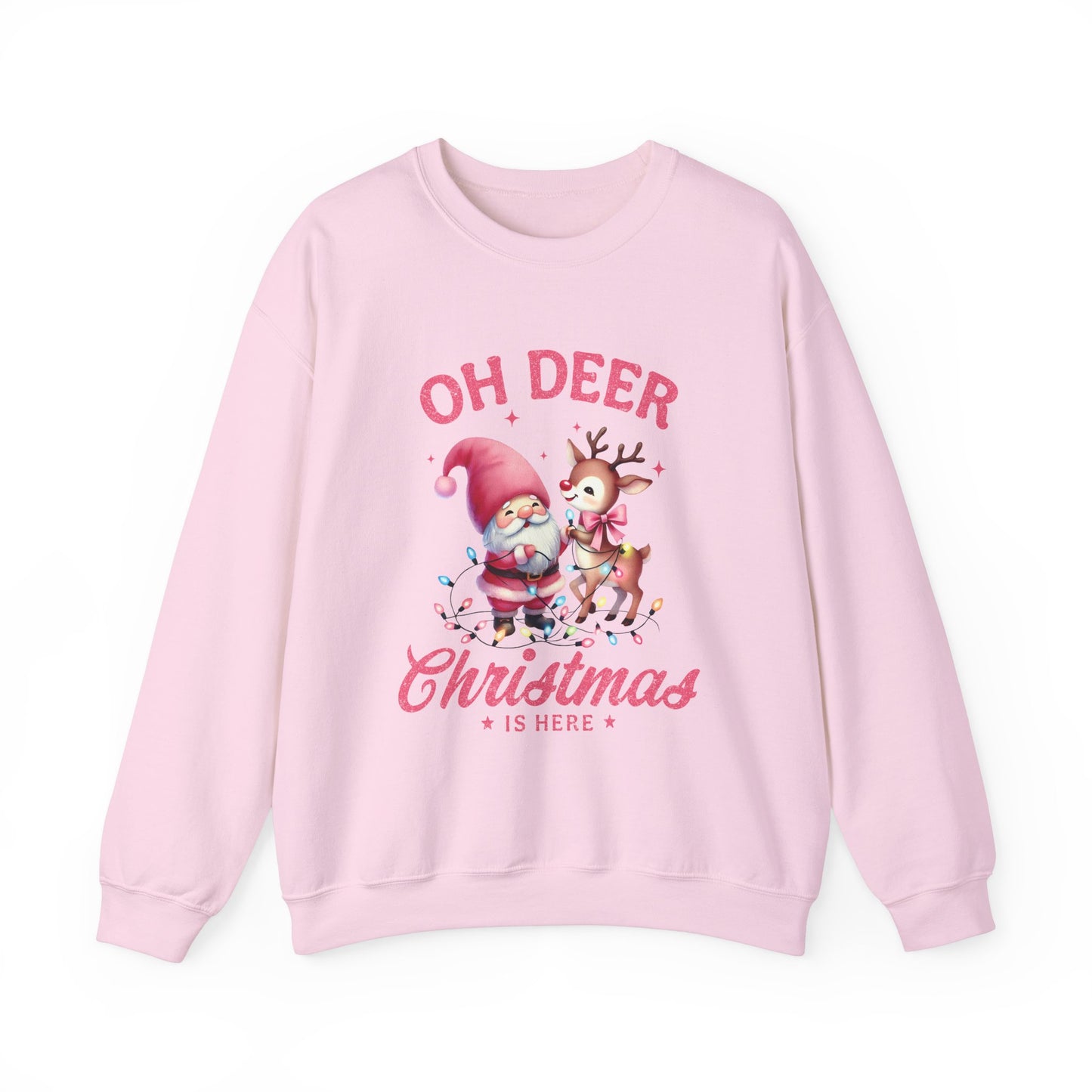 Pink Christmas Deer Sweatshirt