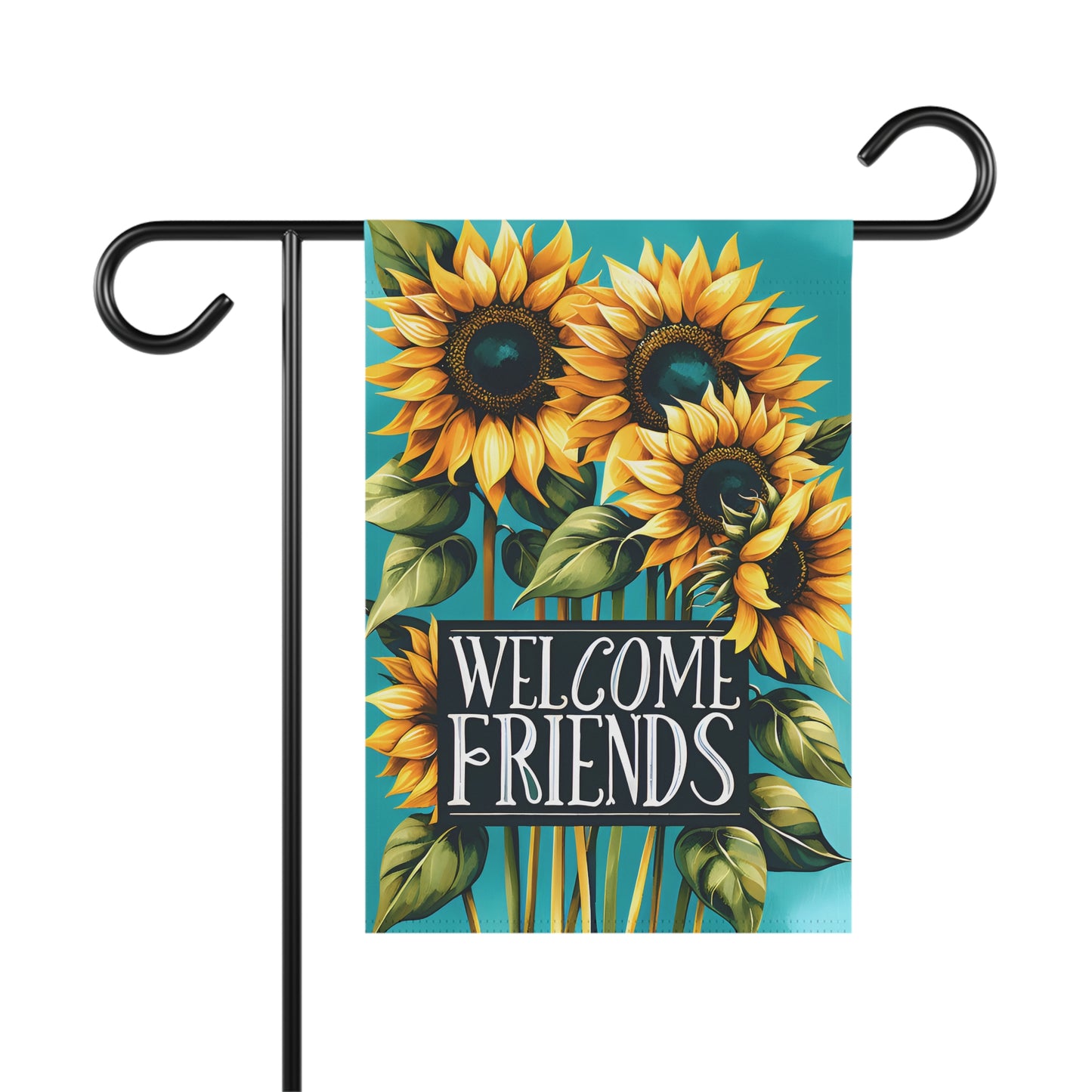 Sunflower Welcome Friends Garden & House Banner - Style 2