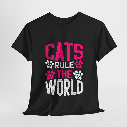 Cats Rule The World Heavy Cotton Tee