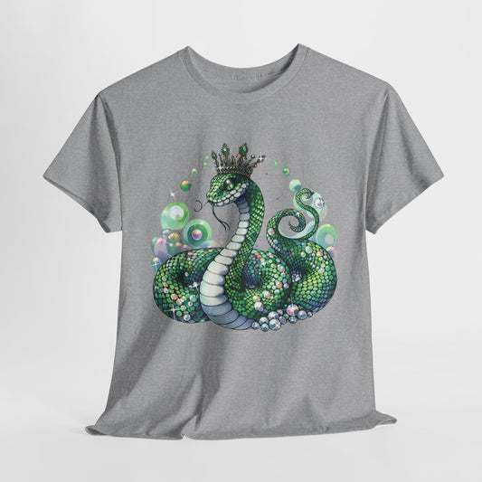 Bejeweled Green Snake Unisex Heavy Cotton Tee