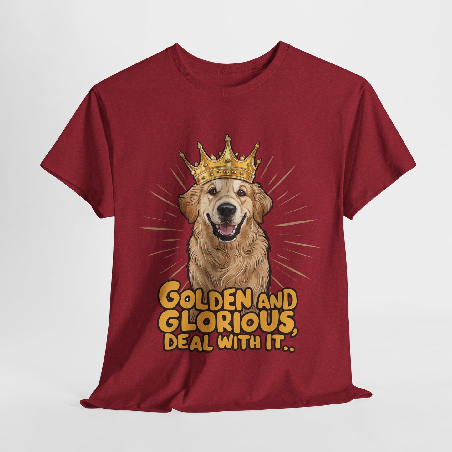 Golden Retriever Funny Dog Unisex Heavy Cotton Tee