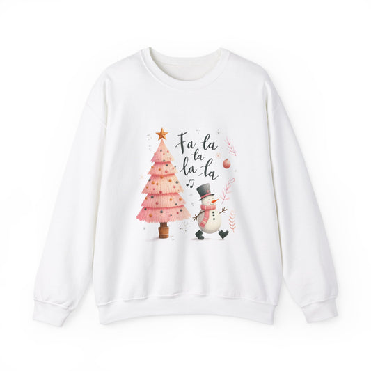 Fa La La La Pink Christmas Tree Sweatshirt