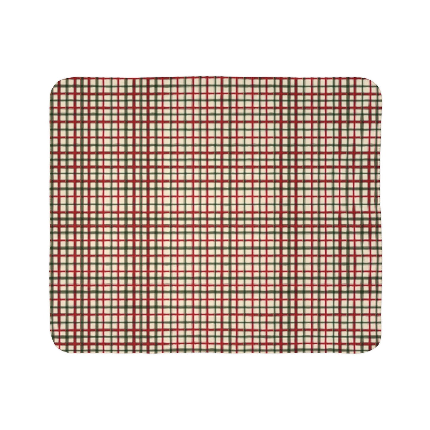 Christmas Plaid 2 Fleece Sherpa Blanket