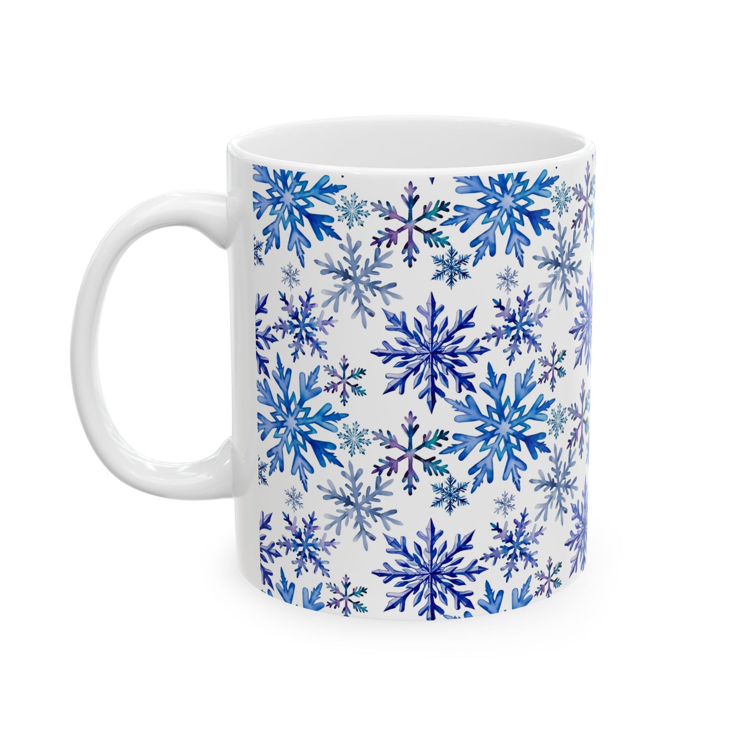 Blue Winter Snowflakes Mug