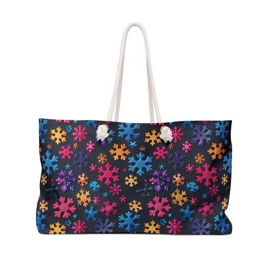 Colorful Snowflakes 3 Weekender Bag