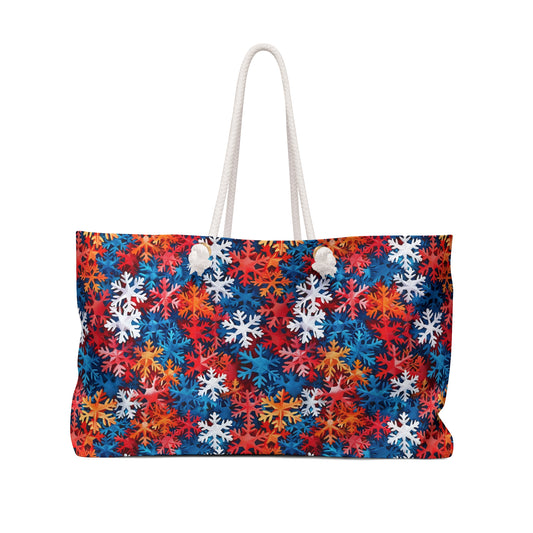 Colorful Snowflakes 2 Weekender Bag