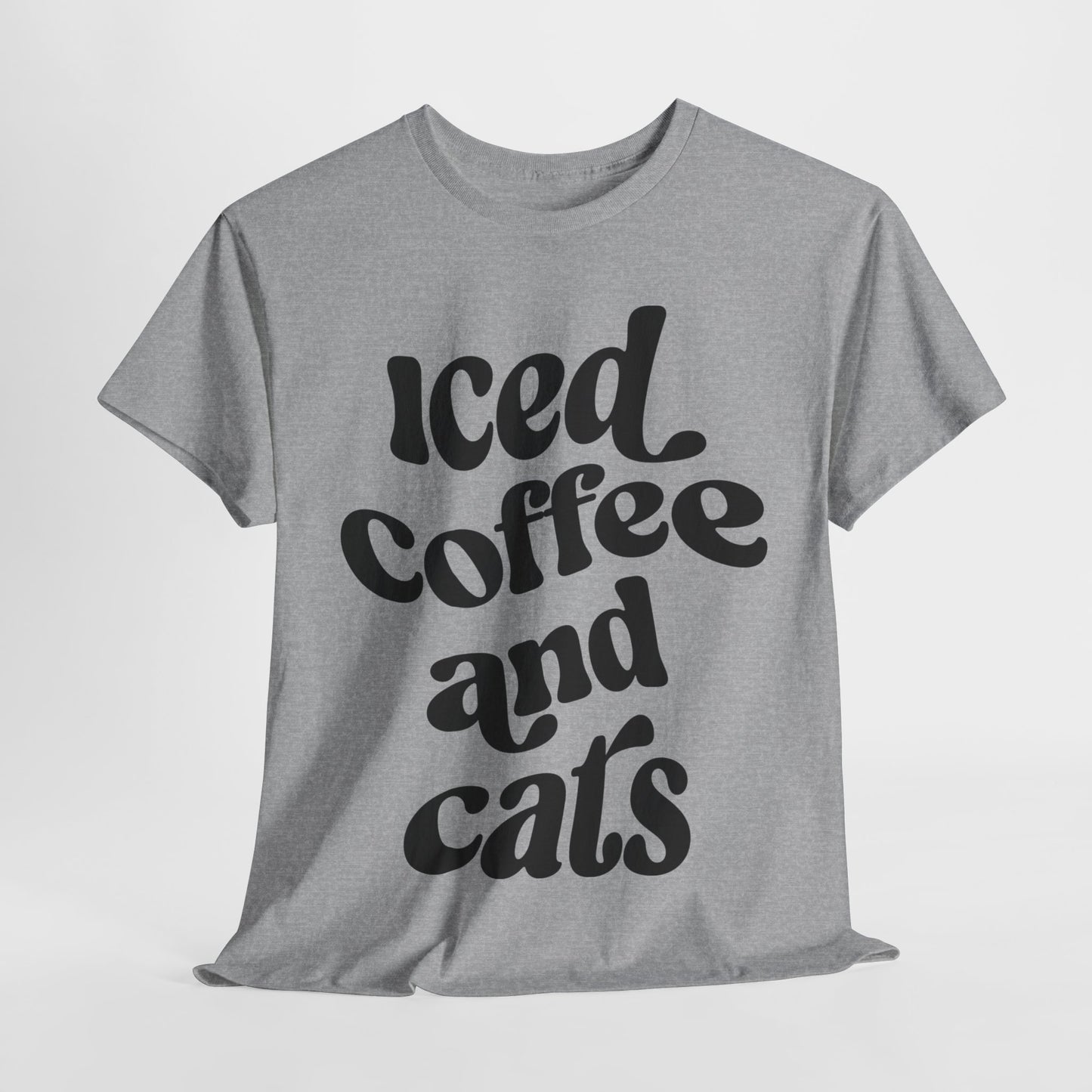 Iced Coffee and Cats Heavy Cotton Tee