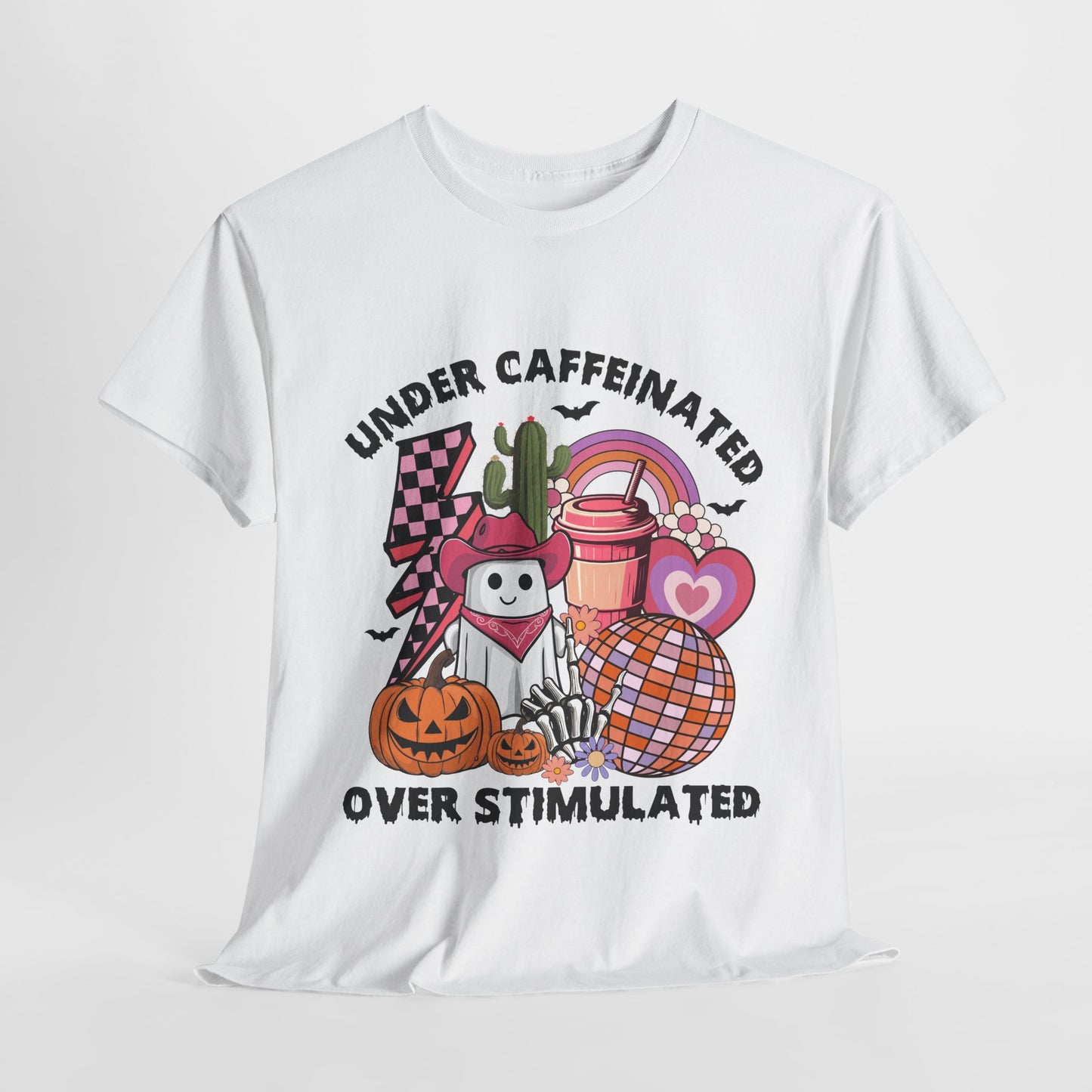 Under Caffeinated Funny Coffee Heavy Cotton Tee