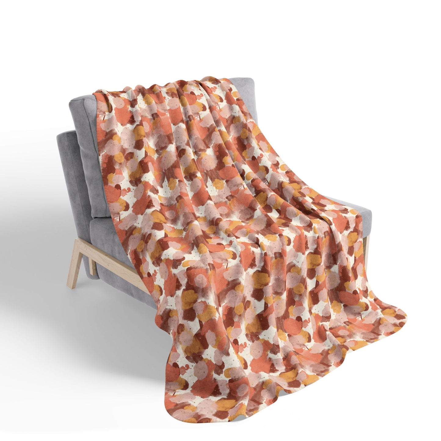 Autumn Abstract 1 Fleece Sherpa Blanket