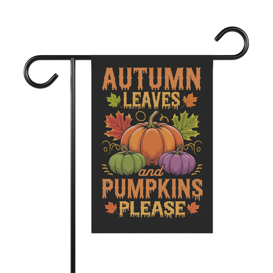 Autumn Leaves and Pumpkins Please Garden & House Banner