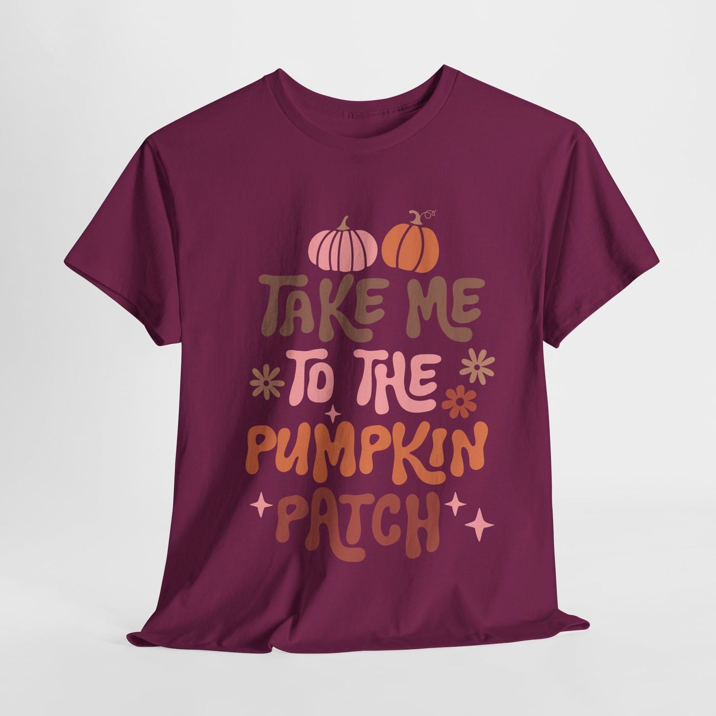 Take Me To The Pumpkin Patch Fall Unisex Heavy Cotton Tee