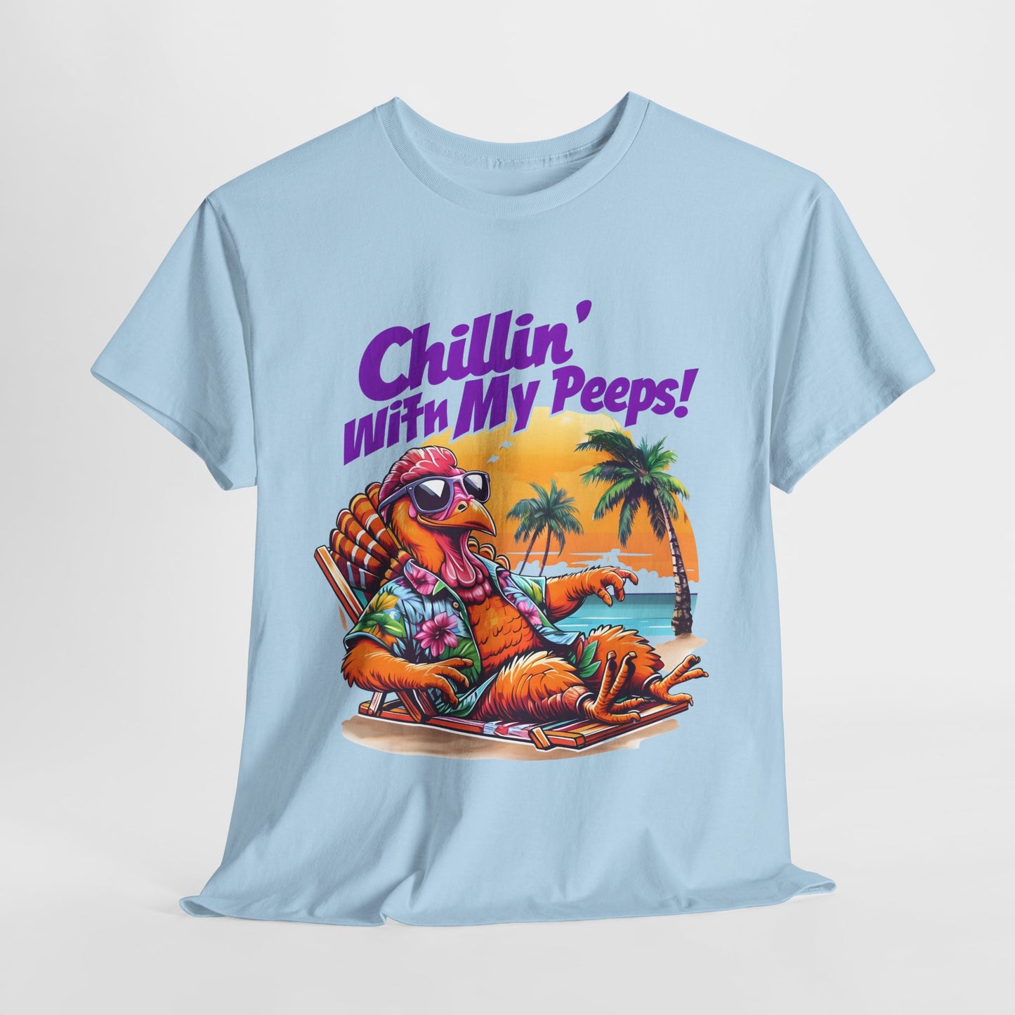 Chillin With My Peeps Funny Thanksgiving Tee