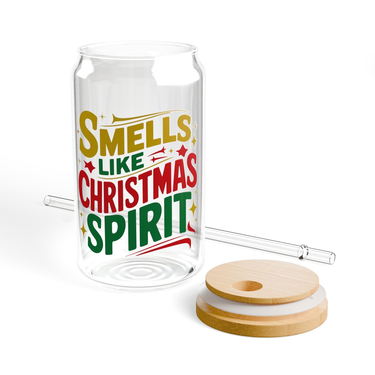 Smells Like Christmas Spirit Sipper Glass