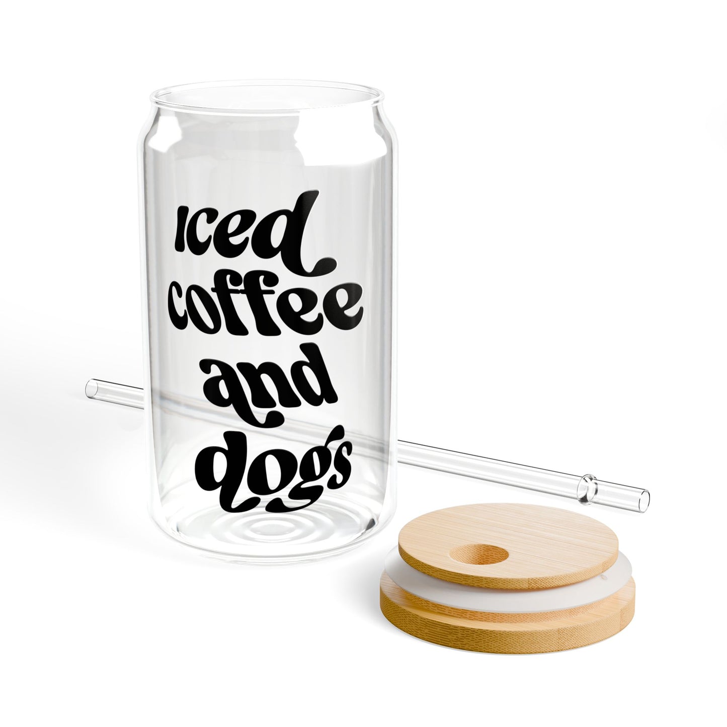 Iced Coffee and Dogs Sipper Glass