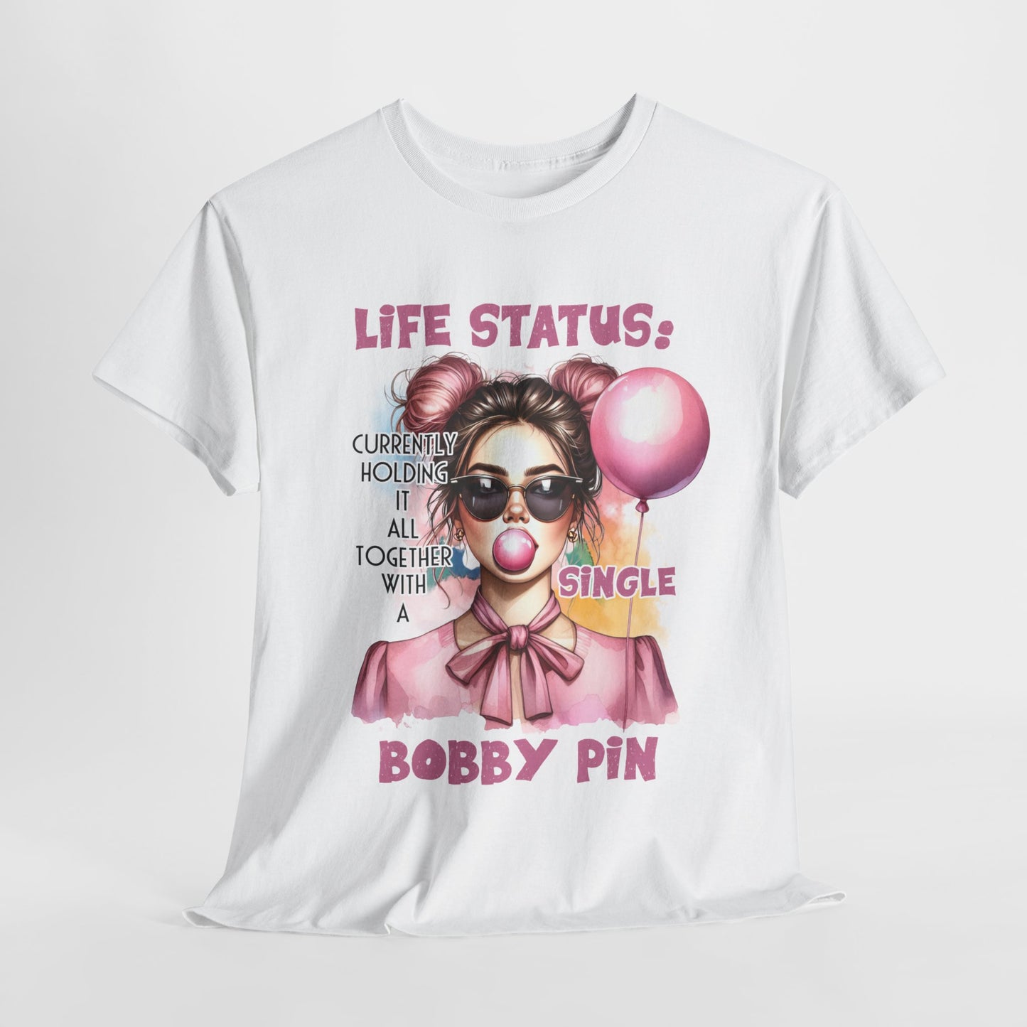 Funny Woman Life Status Short Sleeve Tee