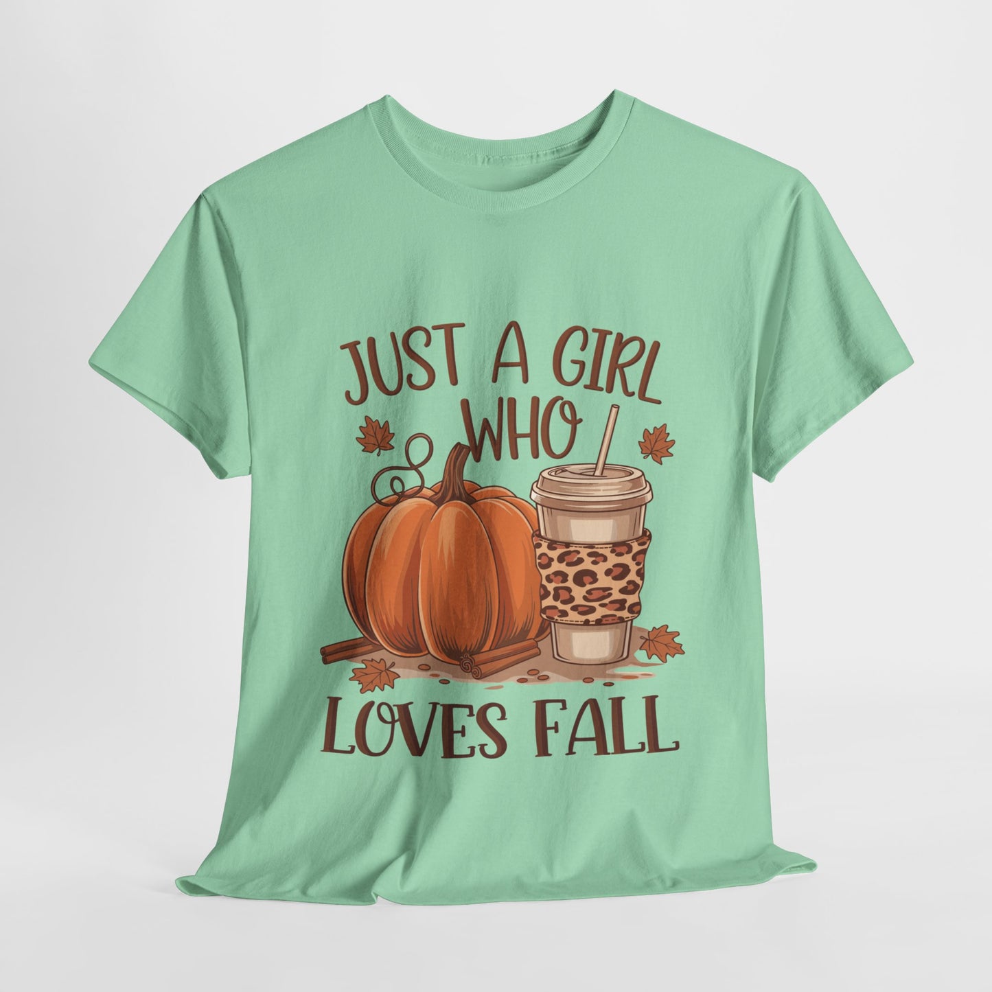 Just A Girl Who Loves Fall Unisex Heavy Cotton Tee