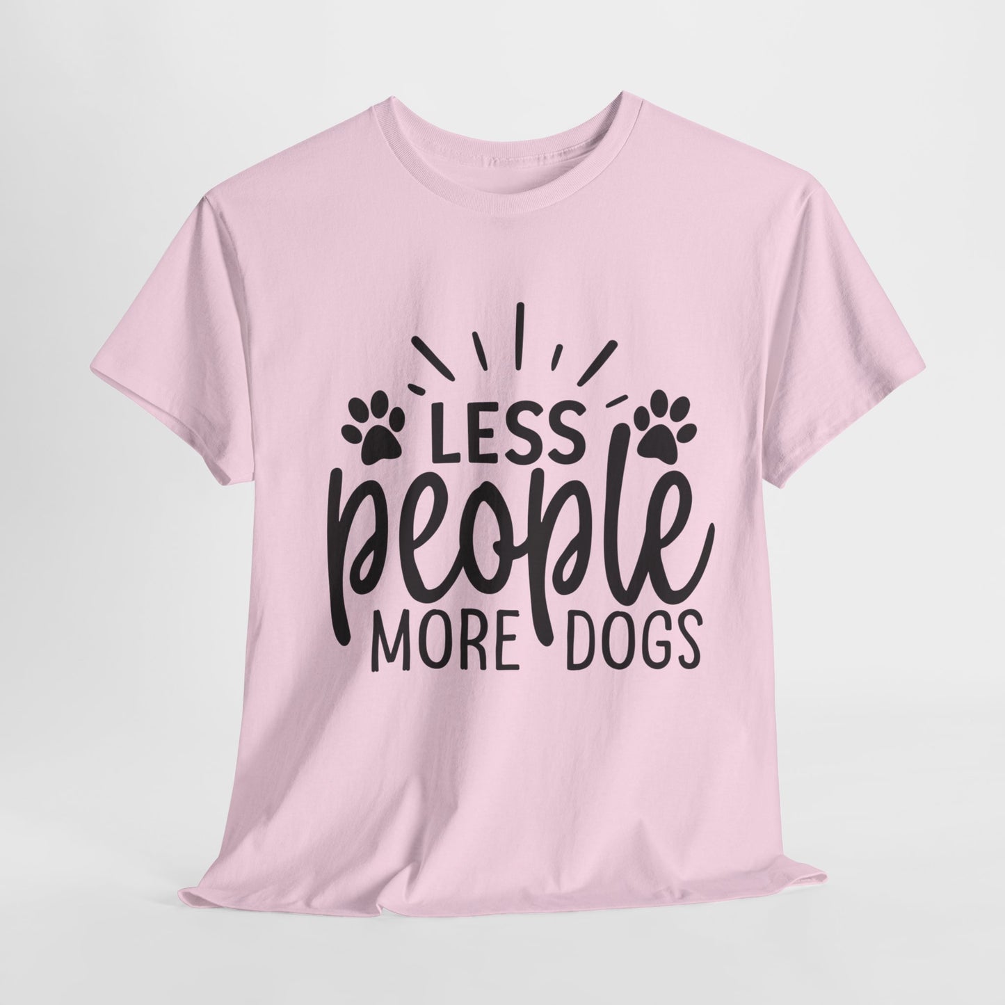 Less People More Dogs Unisex Heavy Cotton Tee