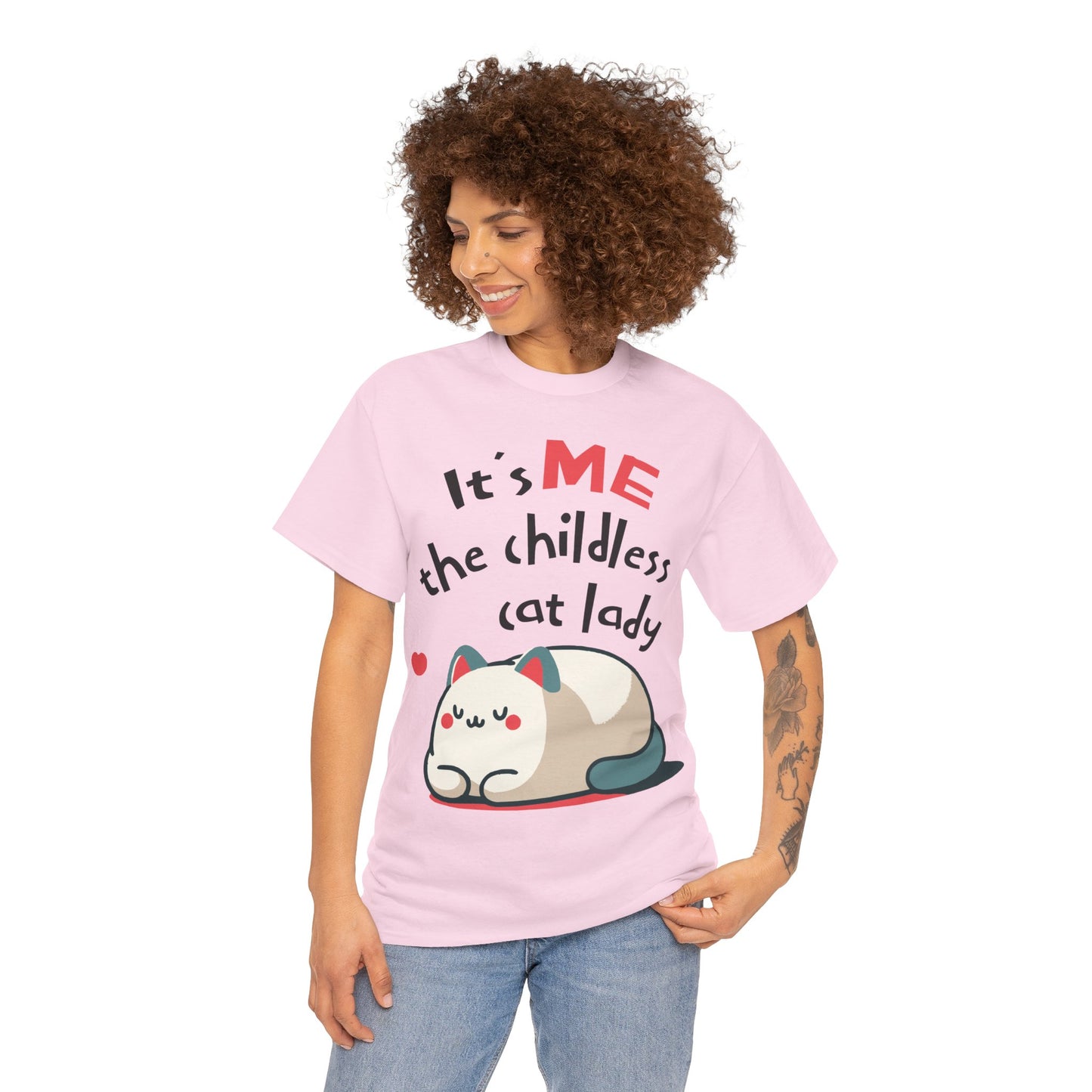 It's Me The Childless Cat Lady Unisex Heavy Cotton Tee