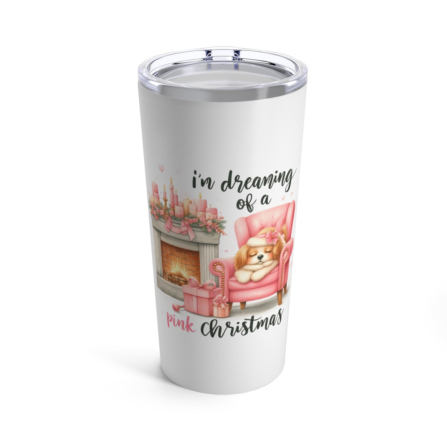 Dreaming Of A Pink Christmas Tumbler 20oz