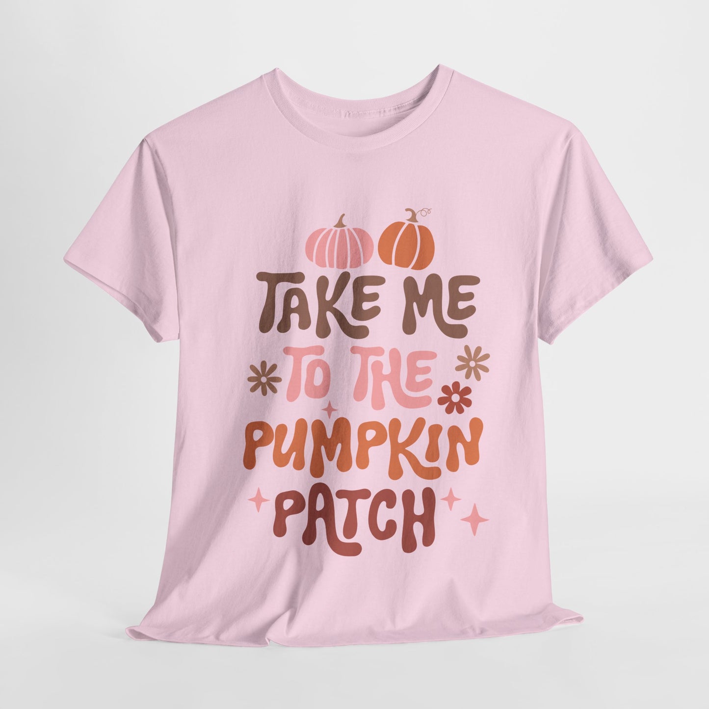 Take Me To The Pumpkin Patch Fall Unisex Heavy Cotton Tee