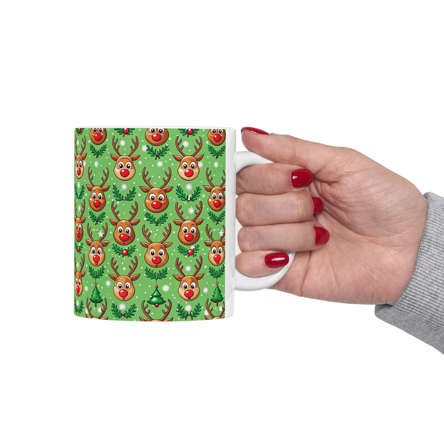 Reindeer Green Mug