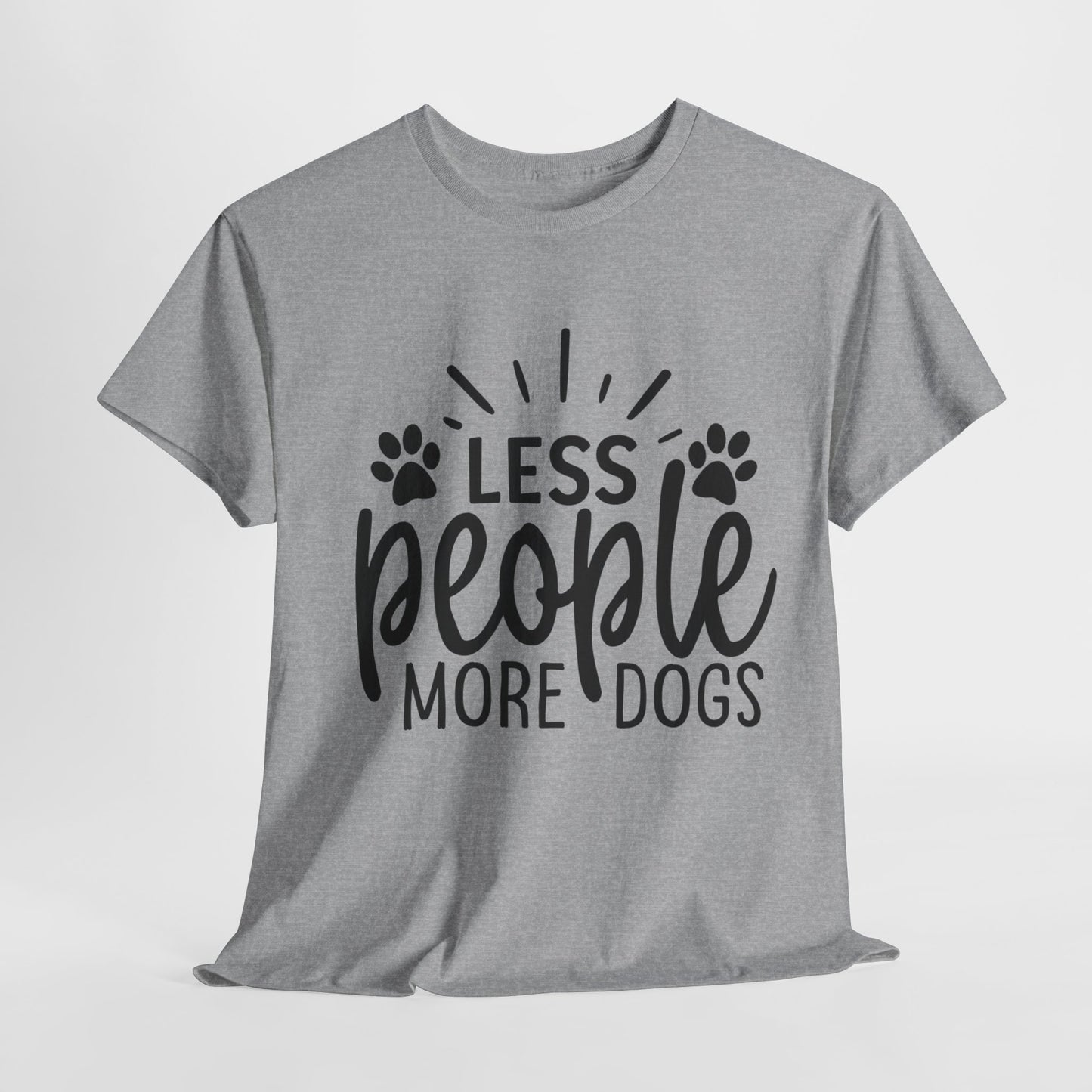 Less People More Dogs Unisex Heavy Cotton Tee