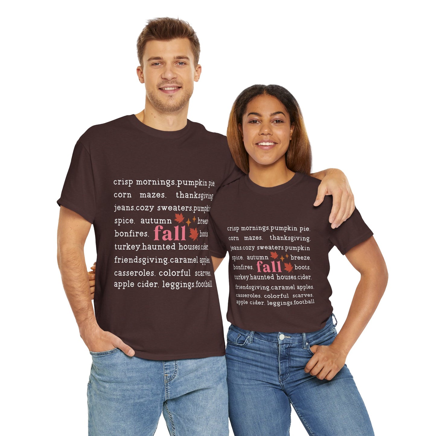 Fall Favorites White Lettering Unisex Heavy Cotton Tee