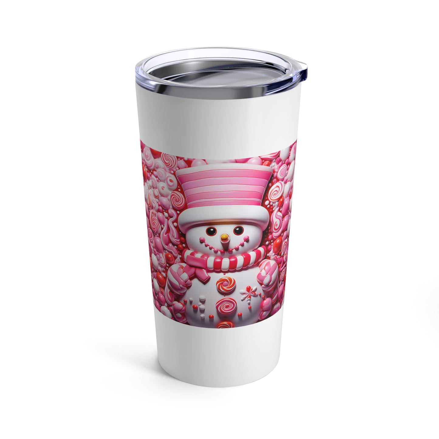 Pink Snowman Tumbler 20oz