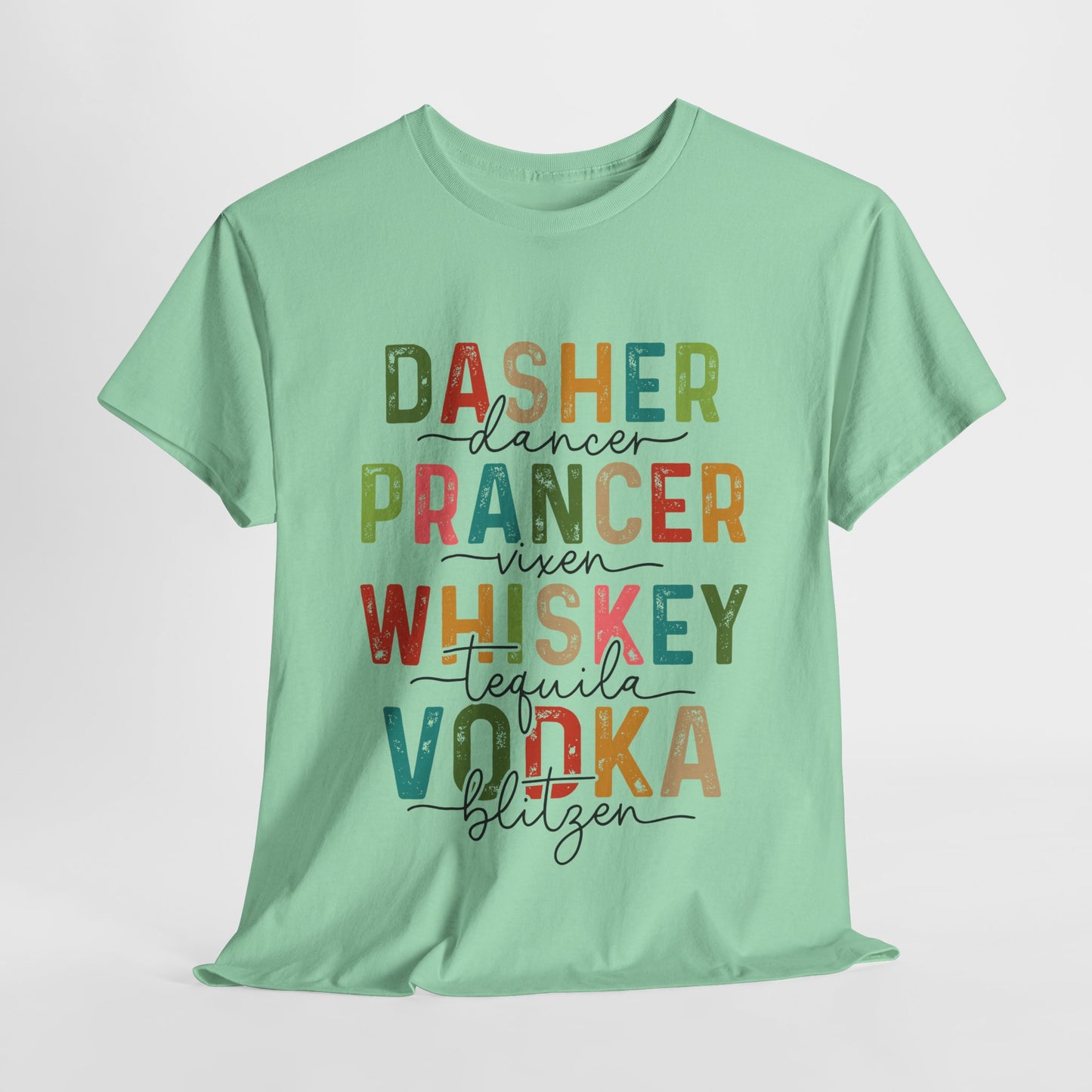 Reindeer Alcoholic Games Heavy Cotton Tee