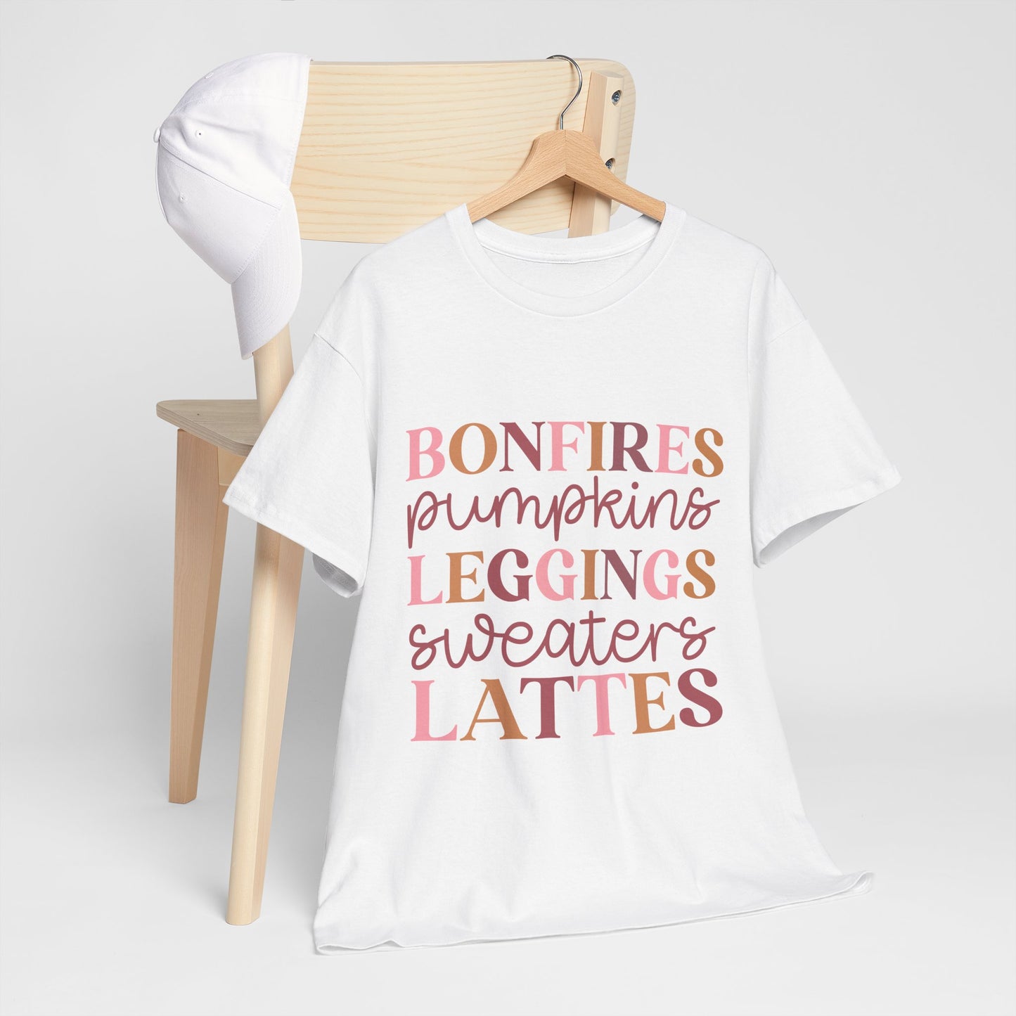 Bonfires Pumpkins Lattes Sweaters Unisex Heavy Cotton Tee