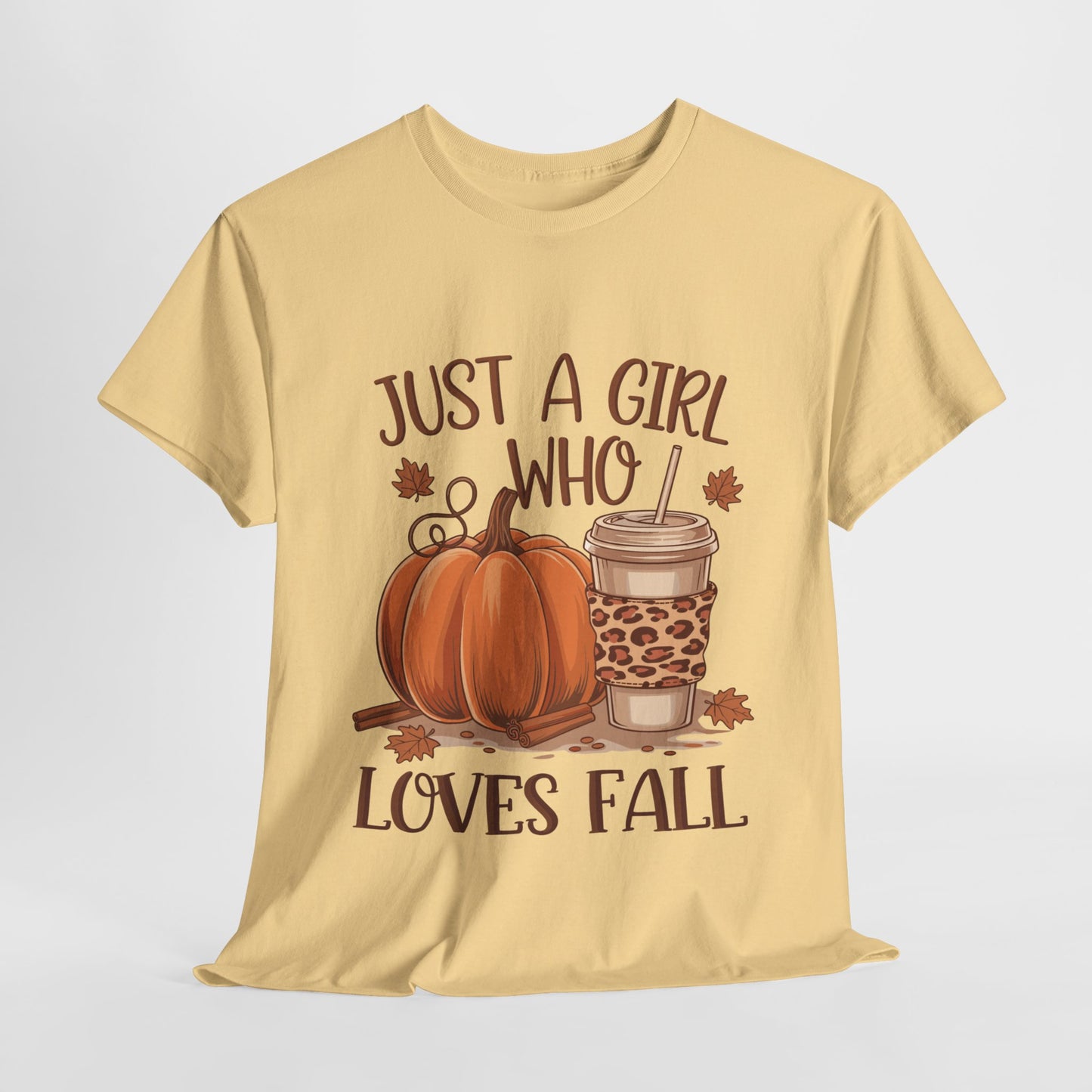 Just A Girl Who Loves Fall Unisex Heavy Cotton Tee