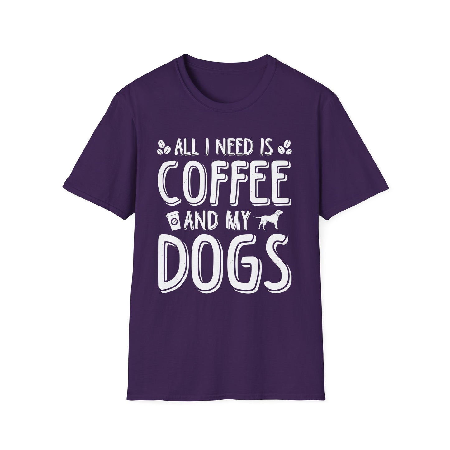 All I Need Is Coffee And My Dogs Softstyle T-Shirt