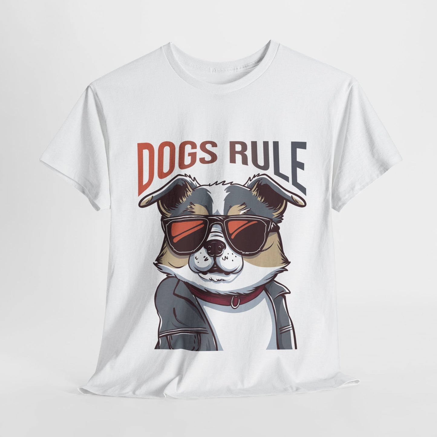 Dogs Rule Funny Dog Unisex Heavy Cotton Tee