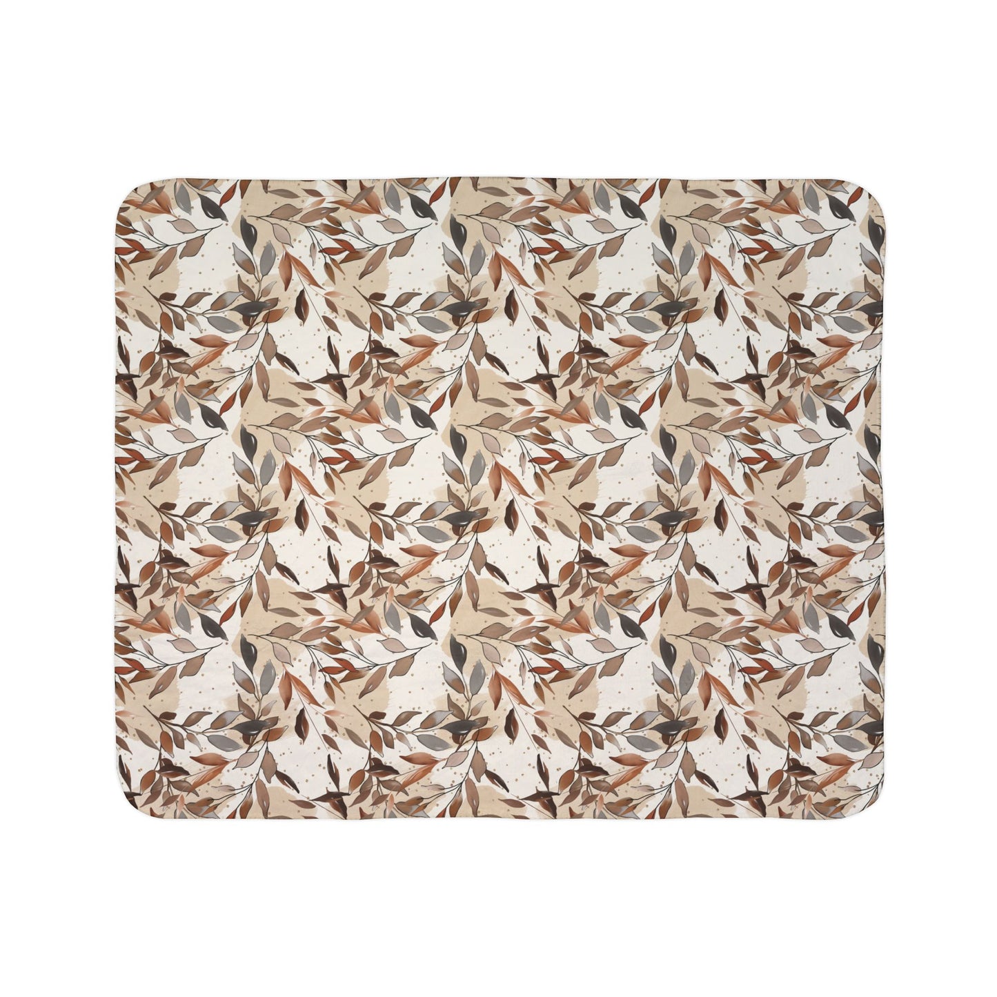 Autumn Leaves 4 Fleece Sherpa Blanket