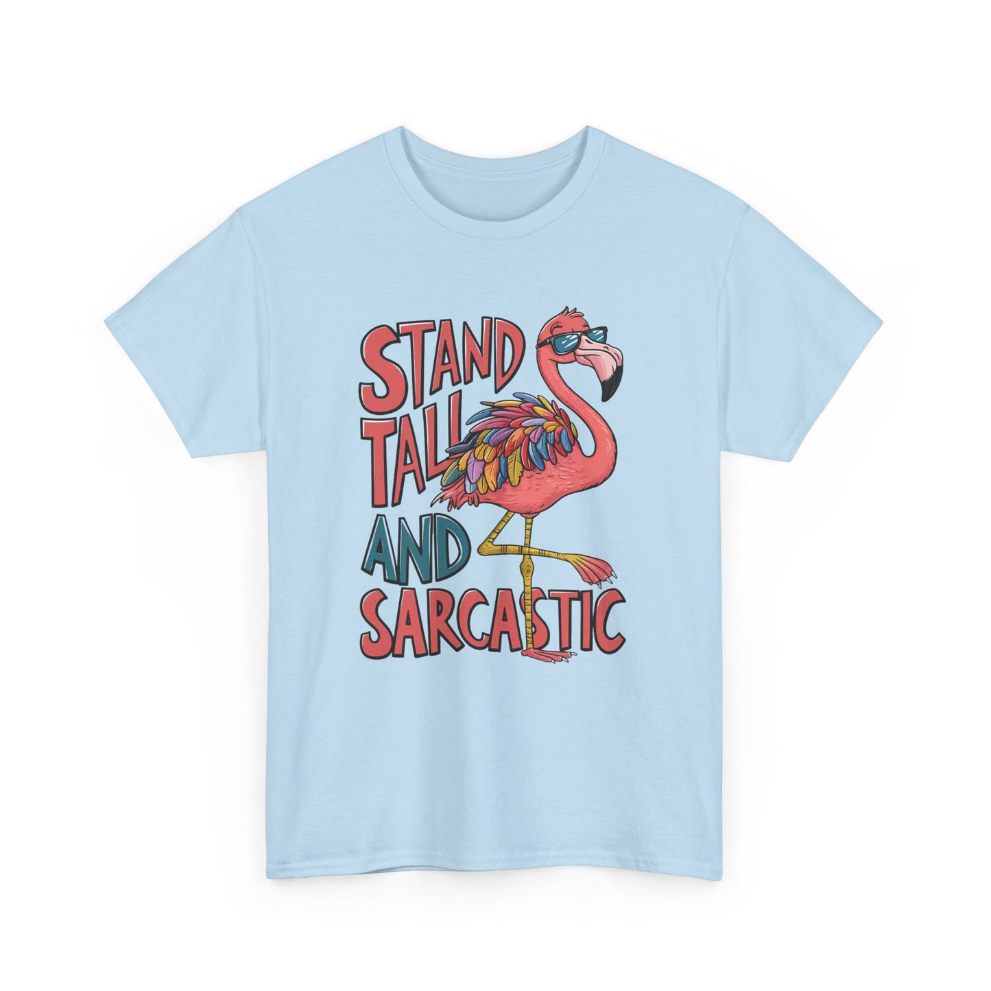 Sarcastic Flamingo Unisex Heavy Cotton Tee